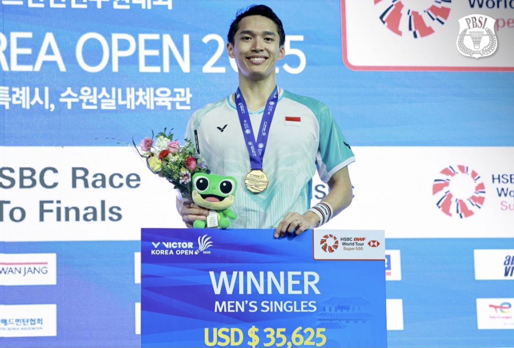 Jonatan Christie Juara Korea Open 2025 Usai Taklukkan Antonsen